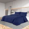 Image de Ensemble De Housse De Couette Bleu Marine 140x200 Cm Microfibre Vidaxl
