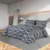 Image de vidaXL Ensemble de housse de couette Gris 200x220 cm Coton136057