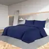Image de Ensemble De Housse De Couette Bleu Marine 240x220 Cm Coton Vidaxl