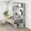 Image de Bibliothèque/séparateur De Pièce Gris Béton 100x24x188 Cm Vidaxl