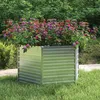 Image de vidaXL Lit Surélevé de Jardin Jardinière Bac à Fleurs Pot de Plantes Lit de Plantation Balcon Extérieur 129x77 cm Acier 316898