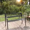 Image de Banc De Jardin 125 Cm Acier Noir Vidaxl