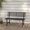 Image de Banc De Jardin 110 Cm Acier Noir Vidaxl