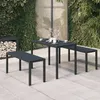 Image de vidaXL Ensemble de salle à manger de jardin 3 pcs acier et WPC noir 317139
