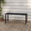Image de Banc De Jardin 110 Cm Acier Et Wpc Noir Vidaxl