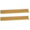 Image de Étagères Murales 2 Pcs 90x10x10 Cm Bois De Teck Massif Vidaxl