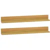Image de vidaXL Étagères murales 2 pcs 90x10x10 cm Bois de teck massif 338260