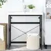 Image de Cadre De Lavabo De Salle De Bain Noir 79x38x83 Cm Fer Vidaxl