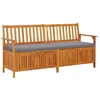 Image de vidaXL Banc de rangement avec coussin 170 cm Bois dacacia solide 316741