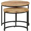 Image de Vidaxl tables gigognes 2 pcs bois de manguier brut