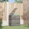 Image de Boîte À Coussins De Jardin Résine Tressée 100x49x103,5 Cm Gris Vidaxl