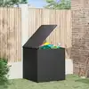 Image de Boîte À Coussins De Jardin Résine Tressée 100x97,5x104 Cm Noir Vidaxl