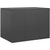 Image de Boîte À Coussins De Jardin Résine Tressée 145x100x103 Cm Noir Vidaxl