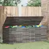Image de Boîte À Coussins De Jardin Résine Tressée 291x100,5x104 Cm Gris Vidaxl