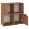 Image de Vidaxl bibliothèque chêne marron 60x27,5x59,5 cm bois d’ingénierie