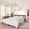 Image de Cadre De Lit Sans Matelas Noir Bois Massif Vidaxl