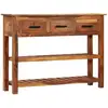 Image de Buffet Avec 3 Tiroirs 110x30x80 Cm Bois D'acacia Massif Vidaxl