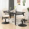 Image de Chaises À Manger Pivotantes Lot De 4 Crème Velours Vidaxl