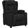 Image de Fauteuil Inclinable Noir Tissu Vidaxl
