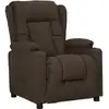 Image de Fauteuil Inclinable Marron Foncé Tissu Vidaxl