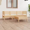 Image de vidaXL Bois de Pin Massif Salon de Jardin 4 pcs Mobilier de Patio Meubles dExtérieur Mobilier de Jardin Ensemble de Meubles 3082467