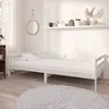 Image de Lit De Repos Avec Matelas 90x200 Cm Blanc Bois De Pin Massif Vidaxl