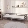 Image de Lit De Repos Avec Matelas 90x200 Cm Gris Bois De Pin Massif Vidaxl