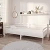Image de Lit De Repos Avec Matelas 90x200 Cm Blanc Bois De Pin Massif Vidaxl