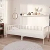 Image de Lit De Repos Avec Matelas 90x200 Cm Blanc Bois De Pin Massif Vidaxl