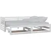 Image de Lit Coulissant Sans Matelas 2x(90x200) Cm Blanc Vidaxl