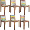 Image de Chaises À Manger Lot De 6 Bois De Récupération Solide Vidaxl