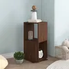 Image de Armoire Rotative Chêne Marron 34,5x34,5x75,5 Cm Bois Ingénierie Vidaxl