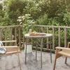 Image de vidaXL Table à thé Gris 45 cm Résine tressée