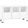 Image de Buffet Industriel Blanc 105x35x62 Cm Métal Et Verre Vidaxl