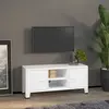 Image de Meuble Tv Industriel Blanc 105x35x42 Cm Métal Vidaxl