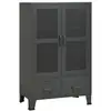Image de Vidaxl coffre de rangement industriel anthracite 70x40x115 cm métal