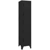 Image de vidaXL Armoire à Casiers Classeur Meuble de Rangement dEquipements de Sport Produits de Nettoyage Intérieur Bureau Noir 339790
