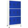 Image de Armoire À Casiers Gris Et Bleu 90x45x180 Cm Acier Vidaxl
