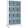 Image de Armoire À Casiers Gris Clair Et Gris Foncé 90x45x180 Cm Acier Vidaxl