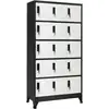 Image de Armoire À Casiers Anthracite Et Blanc 90x40x180 Cm Acier Vidaxl