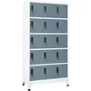 Image de Armoire À Casiers Gris Clair Et Gris Foncé 90x40x180 Cm Acier Vidaxl