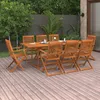 Image de vidaXL Ensemble à manger de jardin 9 pcs 220x90x75 cm bois dacacia 3086986