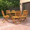 Image de vidaXL Ensemble à manger de jardin 7 pcs Bois dacacia massif 3086999