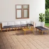 Image de vidaXL Salon de jardin 8 pcs avec coussins Bois dacacia solide 78kg