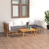 Image de vidaXL Salon de jardin 7 pcs avec coussins Bois dacacia solide 69.4kg
