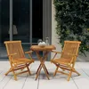 Image de vidaXL Ensemble de salle à manger de jardin 3 pcs Bois de teck massif 3087189