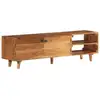 Image de Meuble Tv Bois Massif D'acacia Avec Finition Miel 140x30x40 Cm Vidaxl