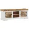 Image de Meuble Tv 110x30x40 Cm Bois Massif De Manguier Vidaxl
