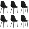 Image de Vidaxl chaises à manger lot de 6 noir pp