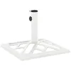 Image de vidaXL Socle de parasol Blanc 44x44x31 cm Fonte 317761
